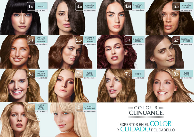 Paleta de colores de cleare institute colour clinuance